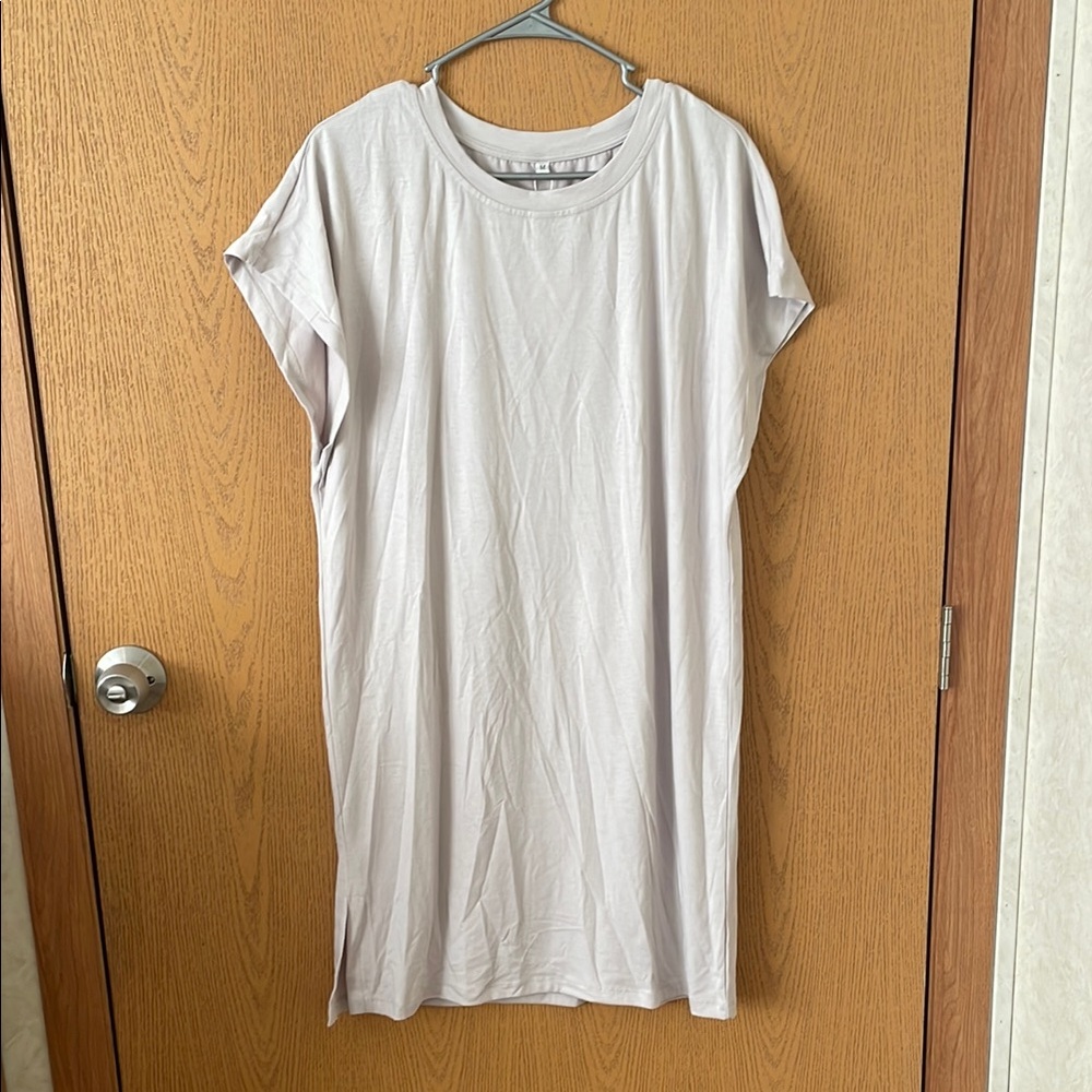 Casual White Women's T-Shirt dress